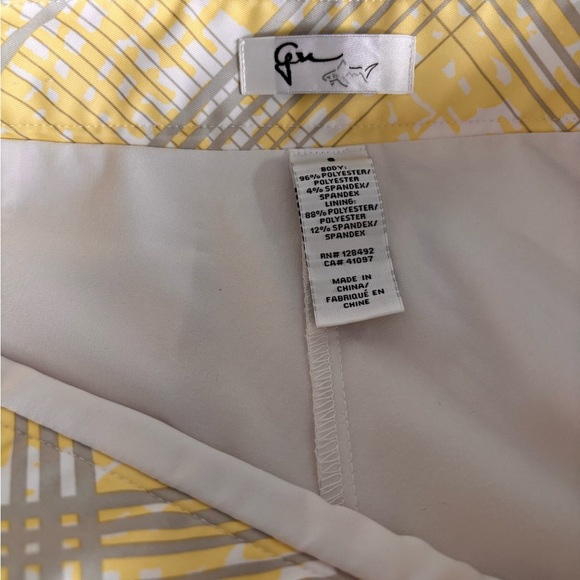 Greg Norman Collection Gold Mini A-Line Skirt Cocktail - Picture 2 of 9